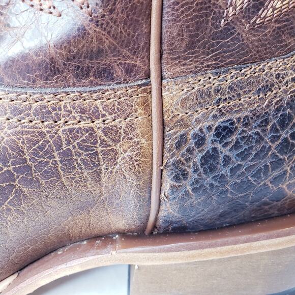 ARIAT Futurity Platinum Cowboy Boots Brown Leather Men's Size 10.5 EE in EUC - Picture 13 of 16